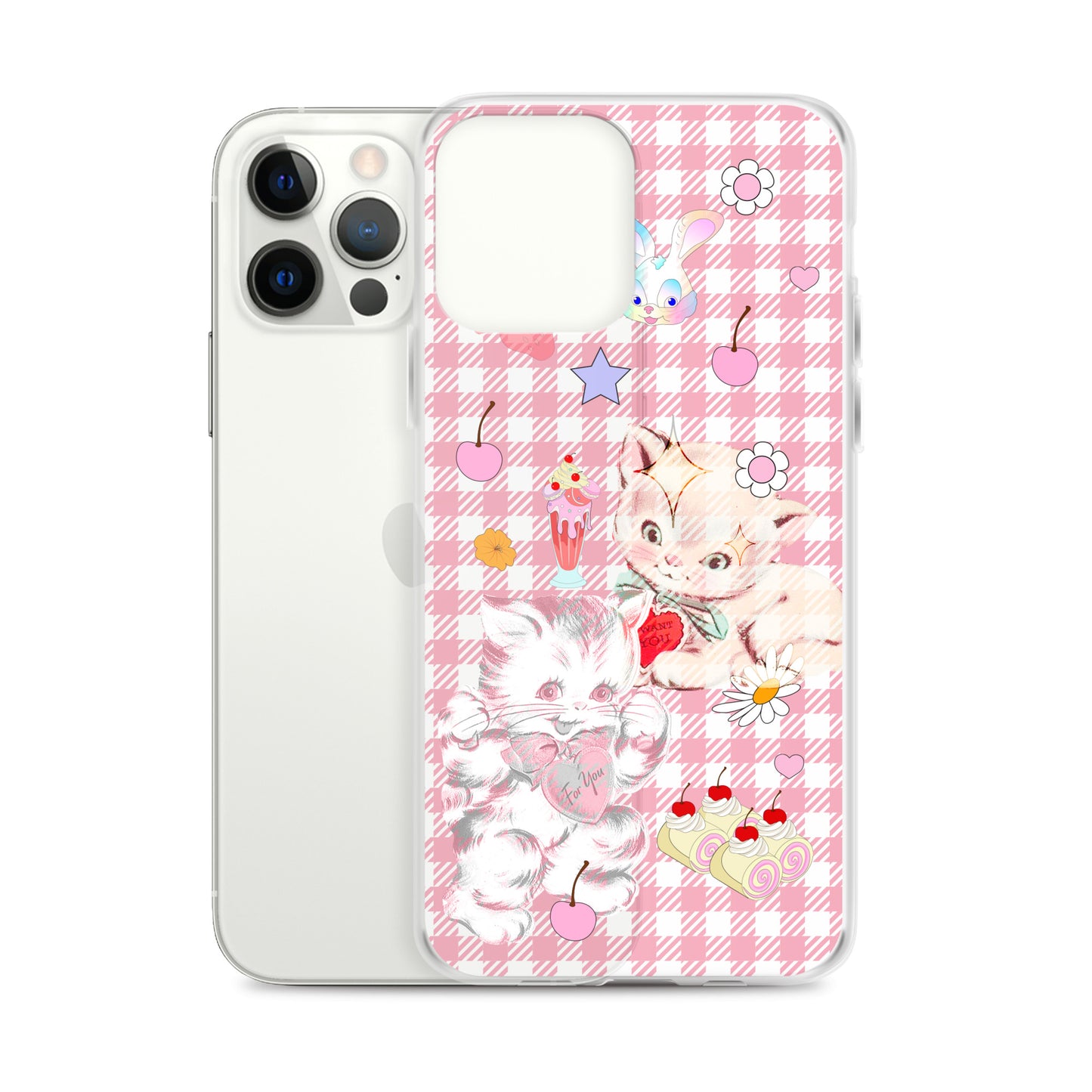 Kitty Retro Lover Clear Case for iPhone®