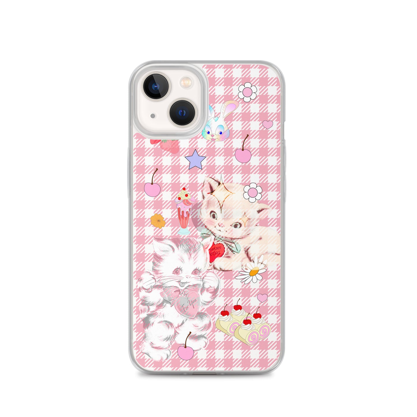 Kitty Retro Lover Clear Case for iPhone®