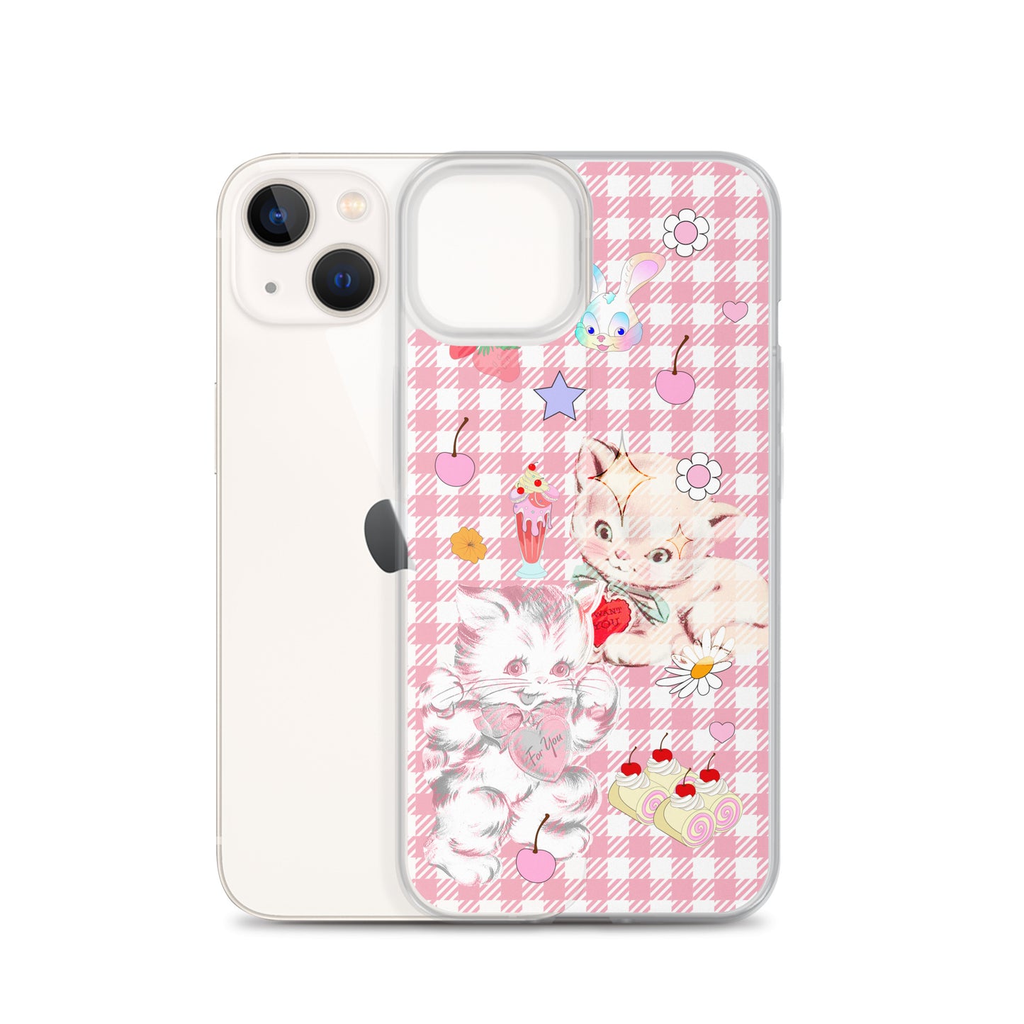 Kitty Retro Lover Clear Case for iPhone®