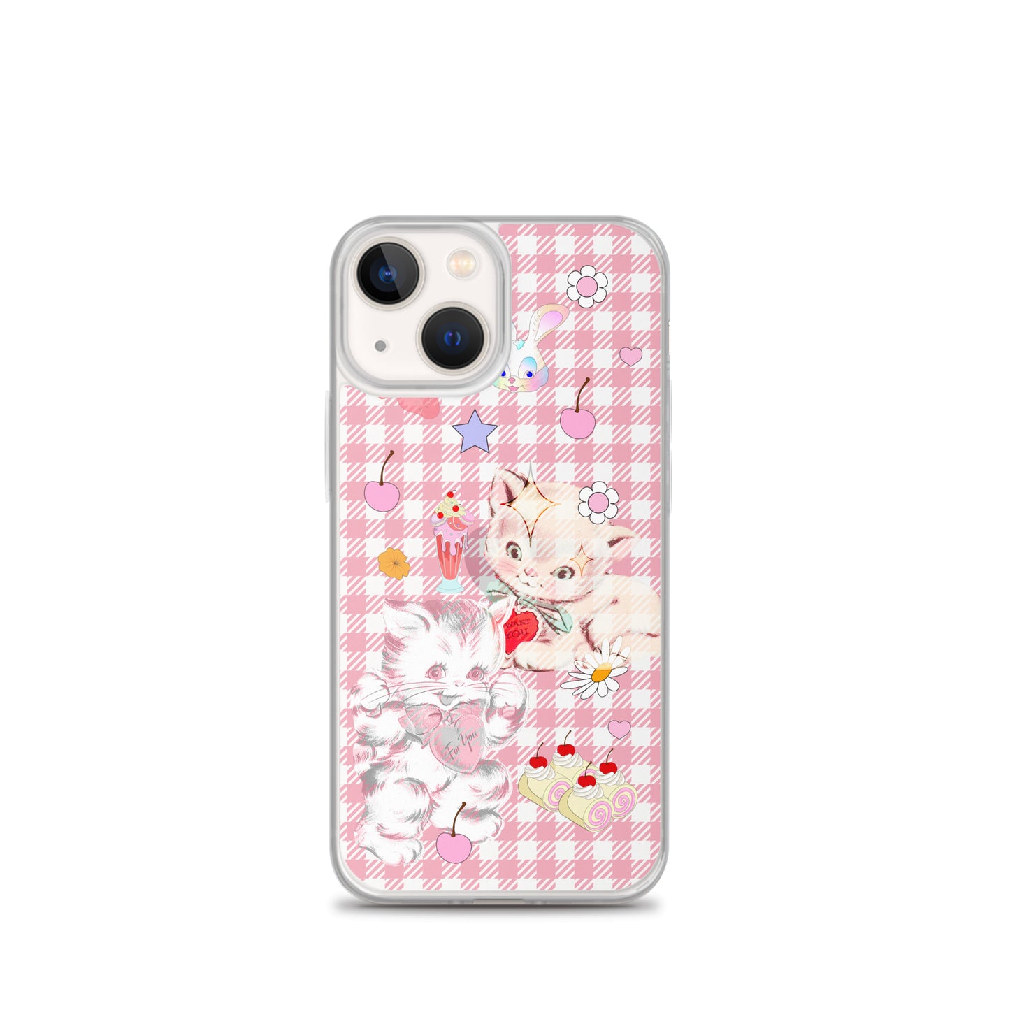 Kitty Retro Lover Clear Case for iPhone®