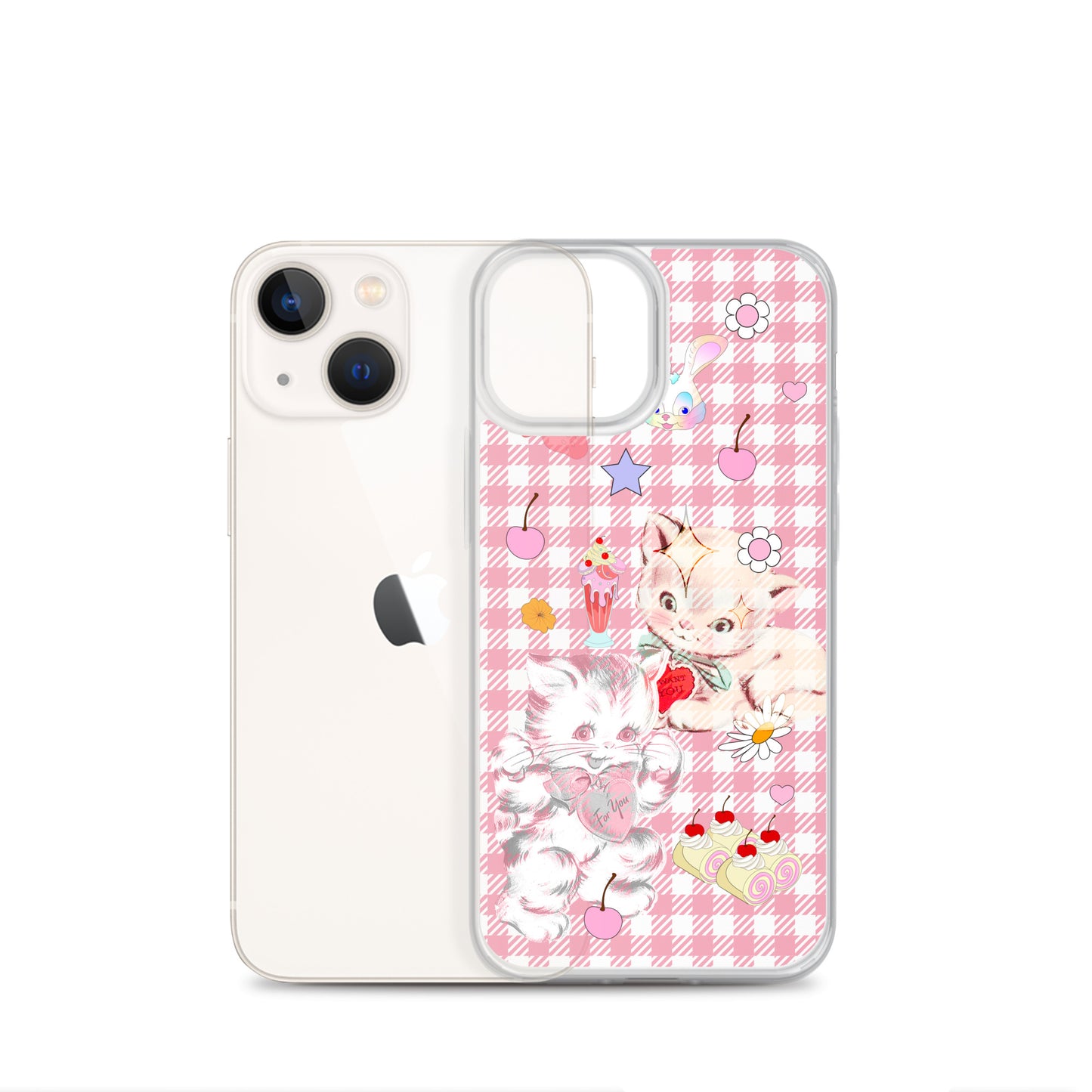 Kitty Retro Lover Clear Case for iPhone®