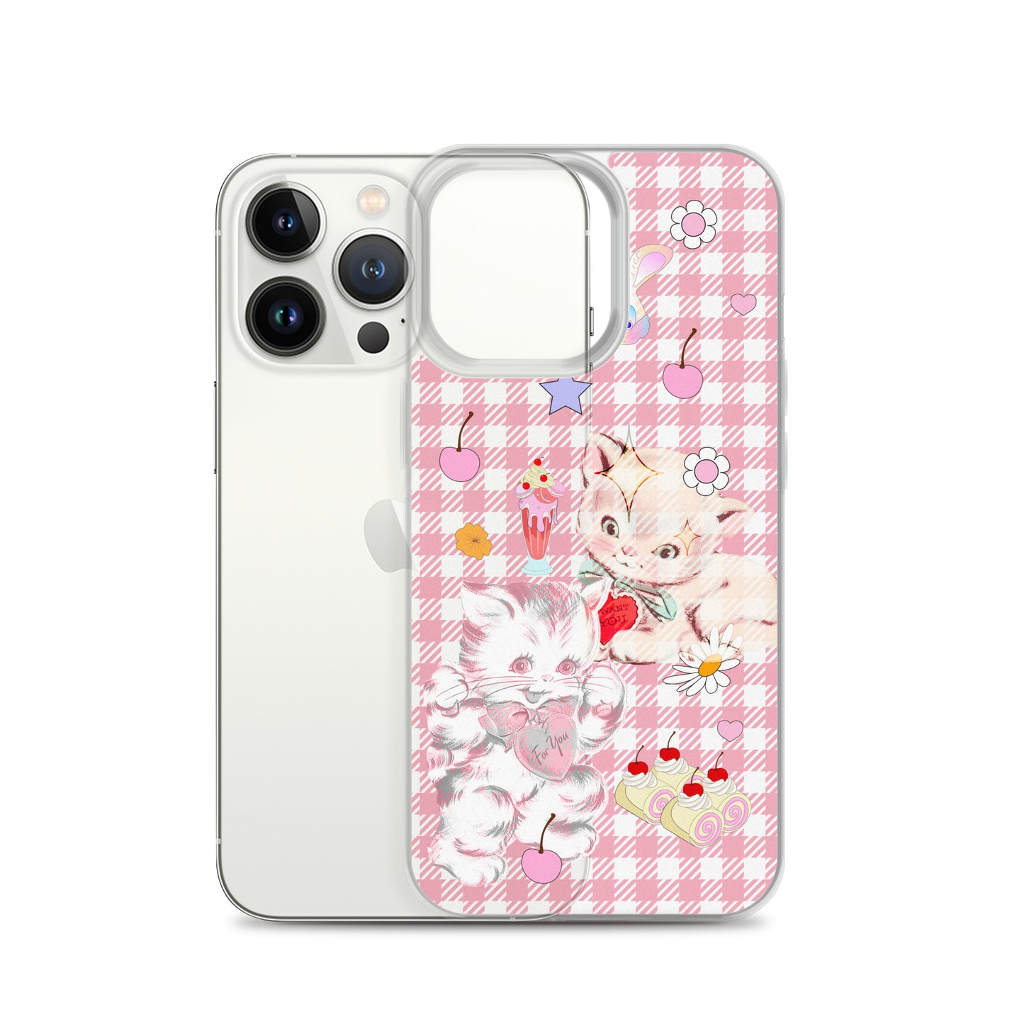 Kitty Retro Lover Clear Case for iPhone®