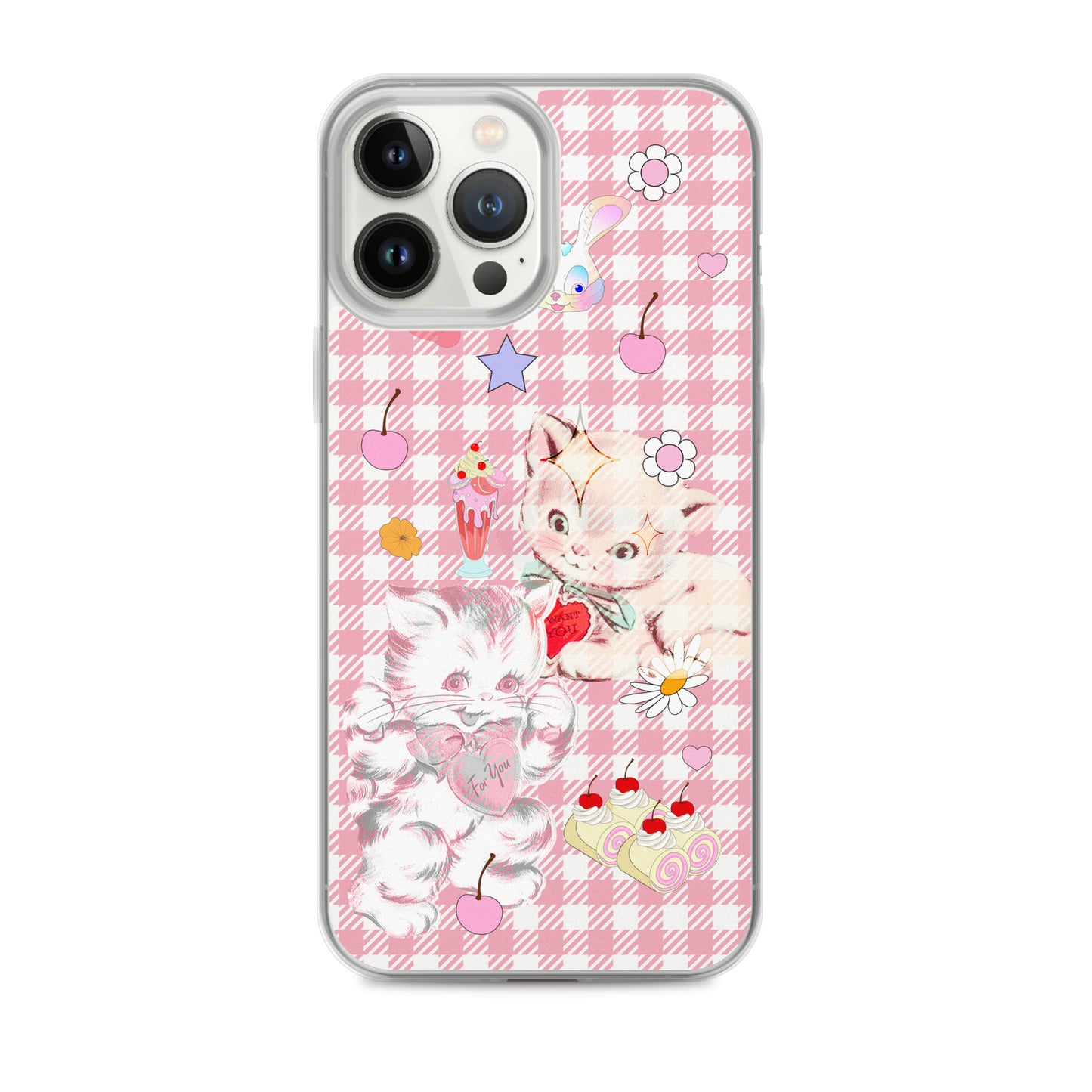 Kitty Retro Lover Clear Case for iPhone®