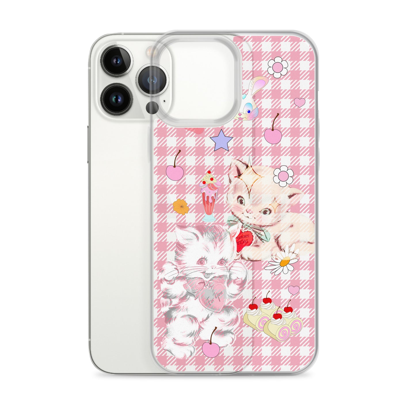 Kitty Retro Lover Clear Case for iPhone®