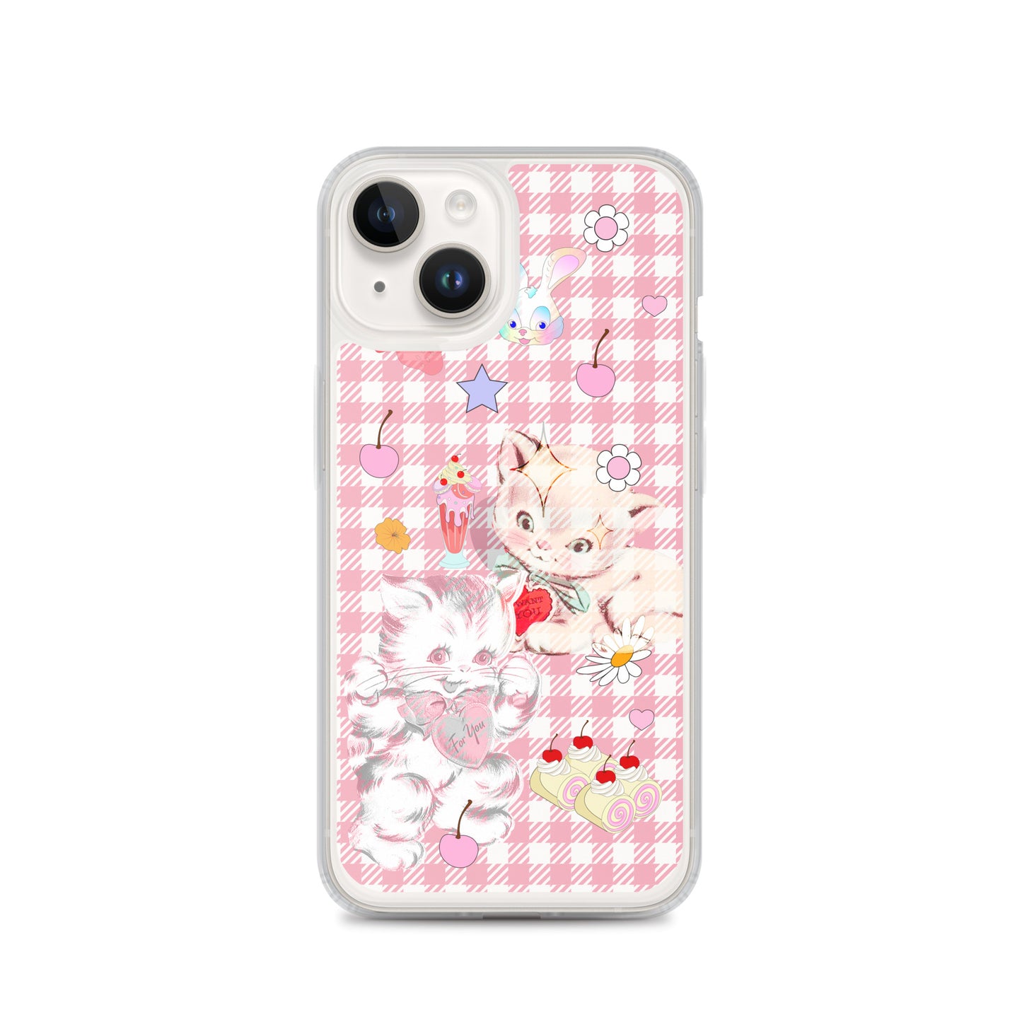 Kitty Retro Lover Clear Case for iPhone®