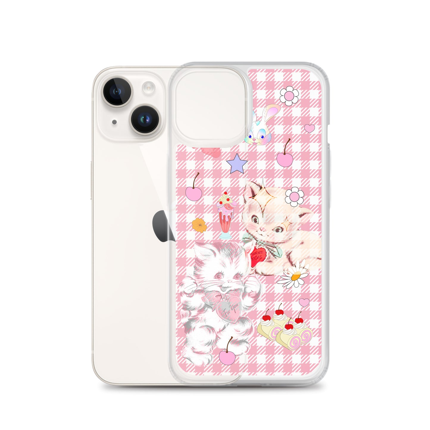 Kitty Retro Lover Clear Case for iPhone®