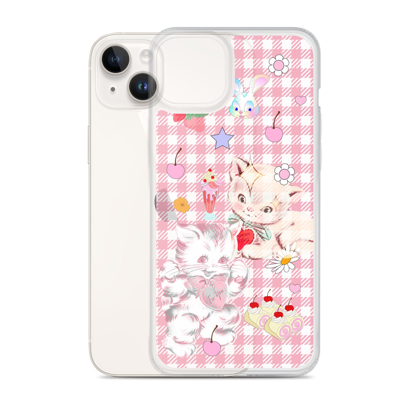 Kitty Retro Lover Clear Case for iPhone®