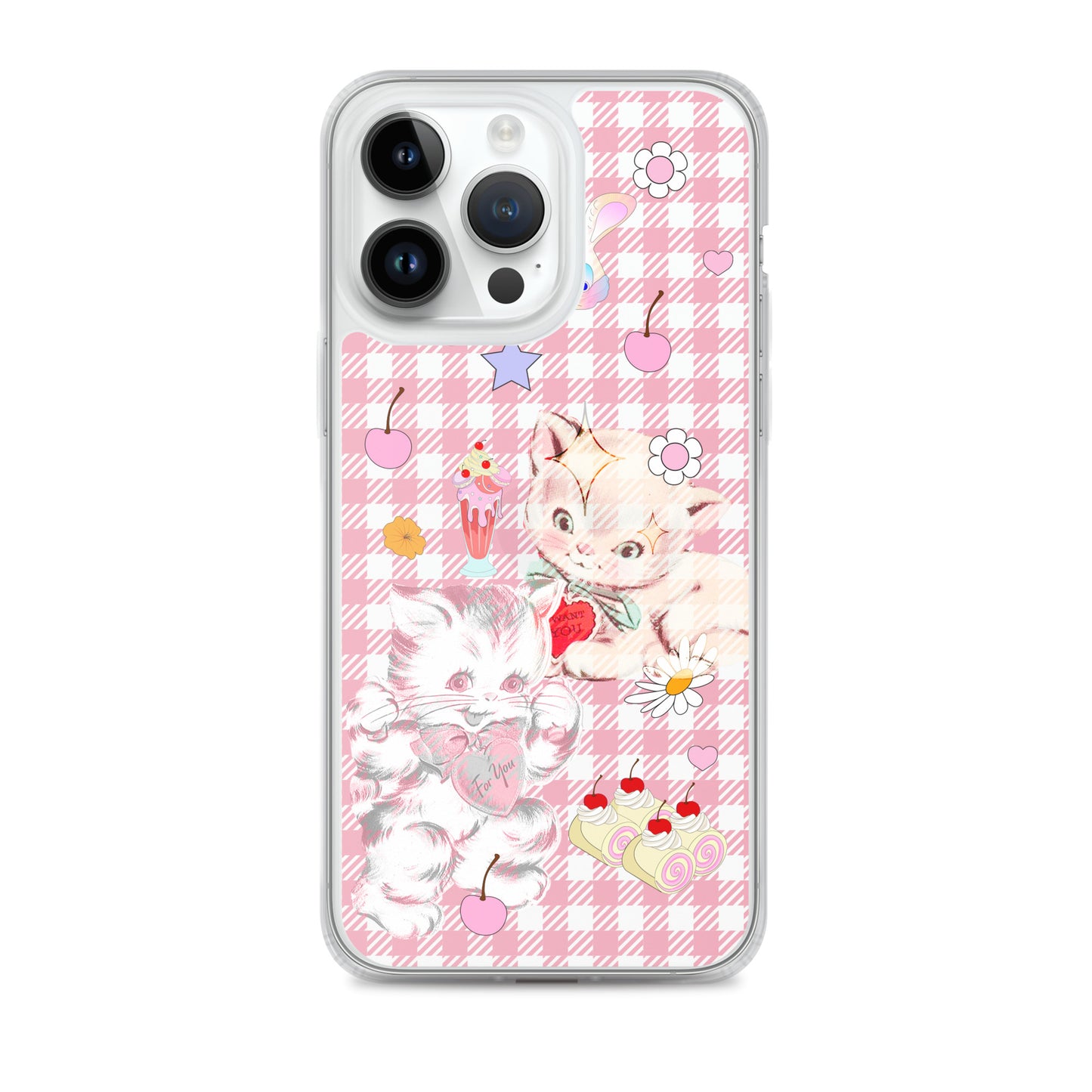 Kitty Retro Lover Clear Case for iPhone®