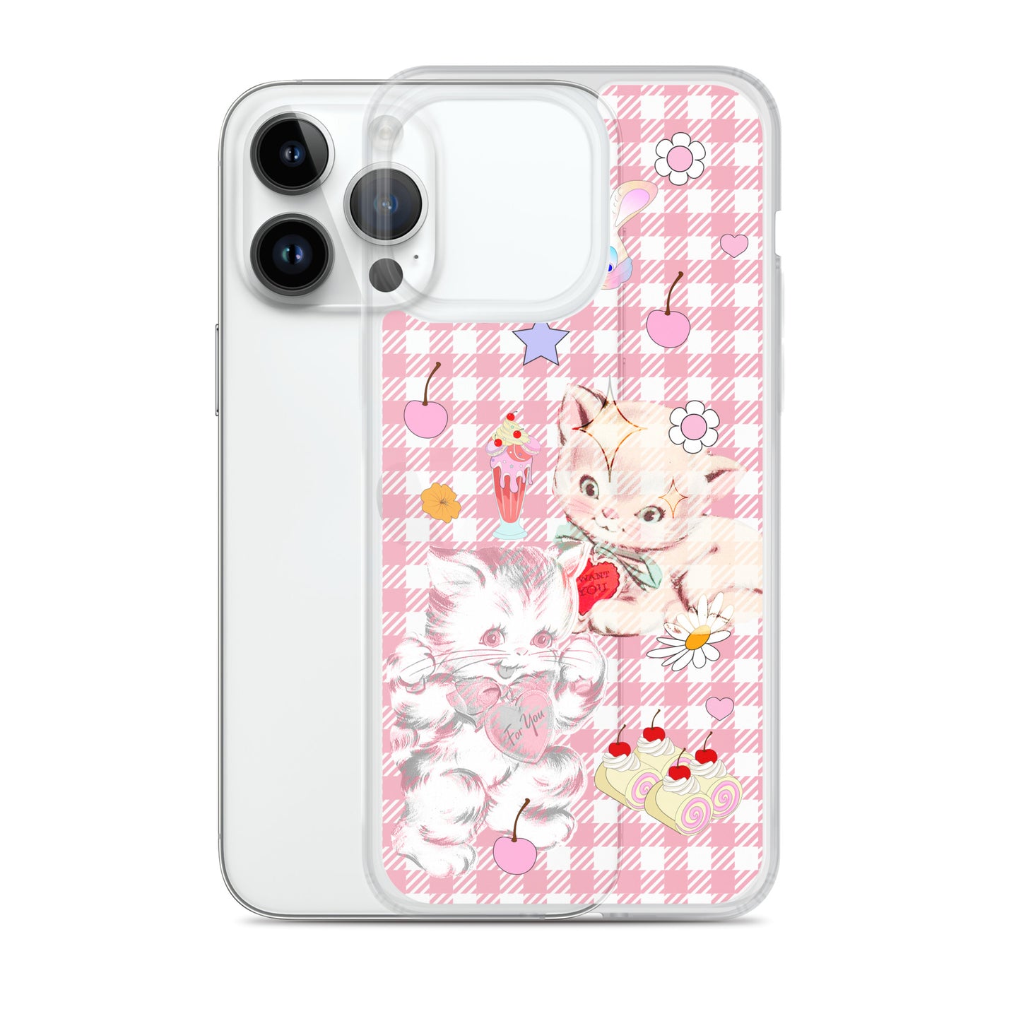 Kitty Retro Lover Clear Case for iPhone®