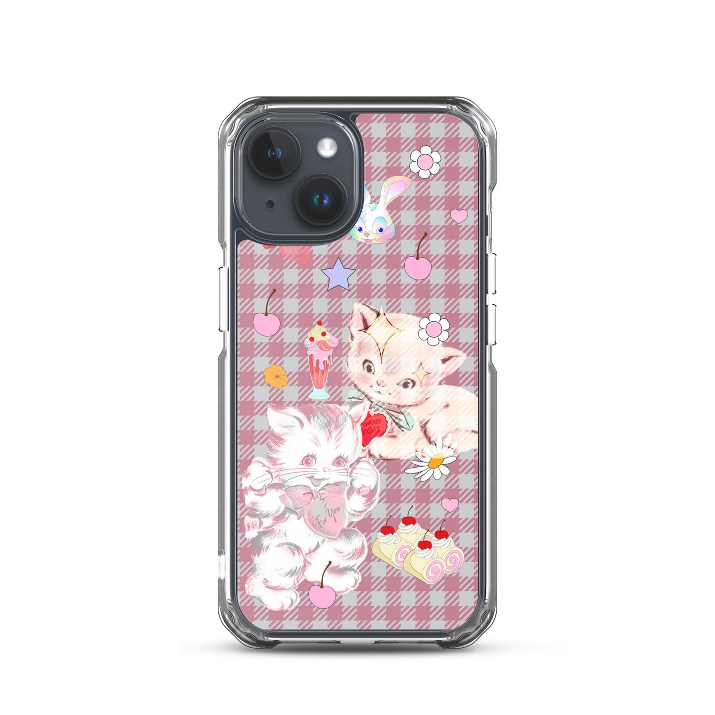 Kitty Retro Lover Clear Case for iPhone®