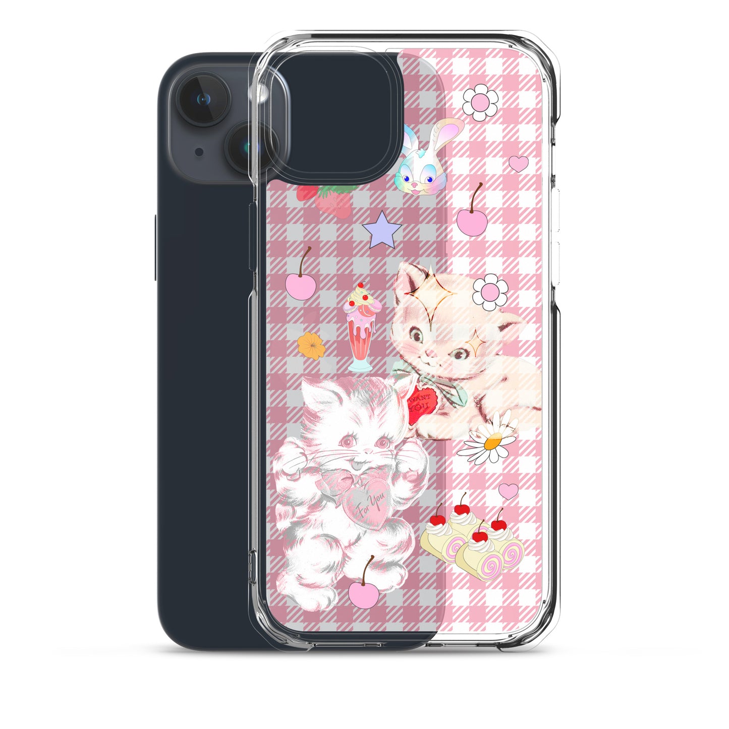 Kitty Retro Lover Clear Case for iPhone®