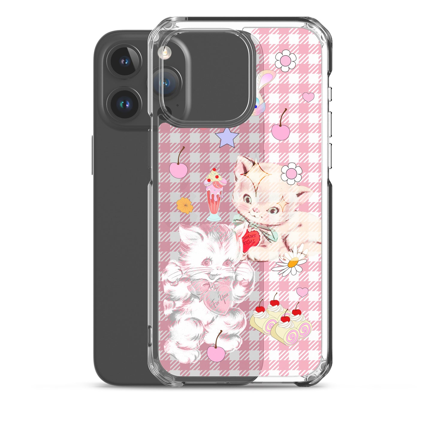 Kitty Retro Lover Clear Case for iPhone®