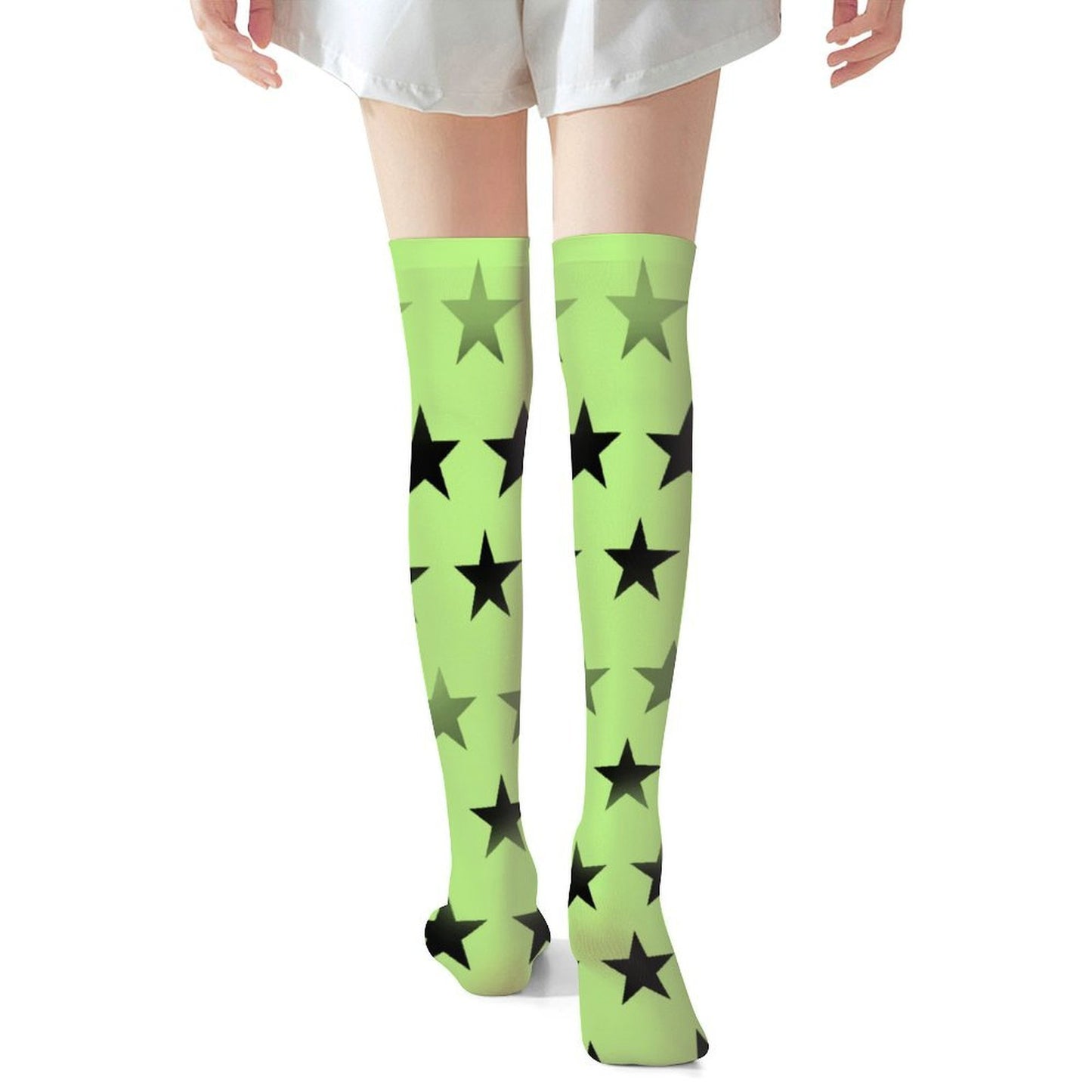 Neon Star Scene Long Stockings