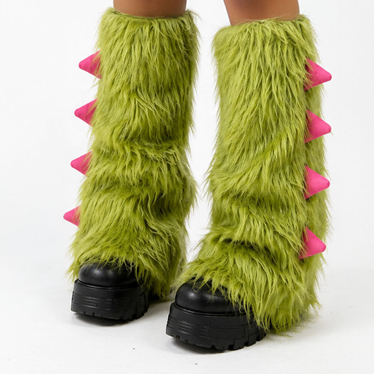 Dino Monster Faux Fur Leg Warmers Limited Edition