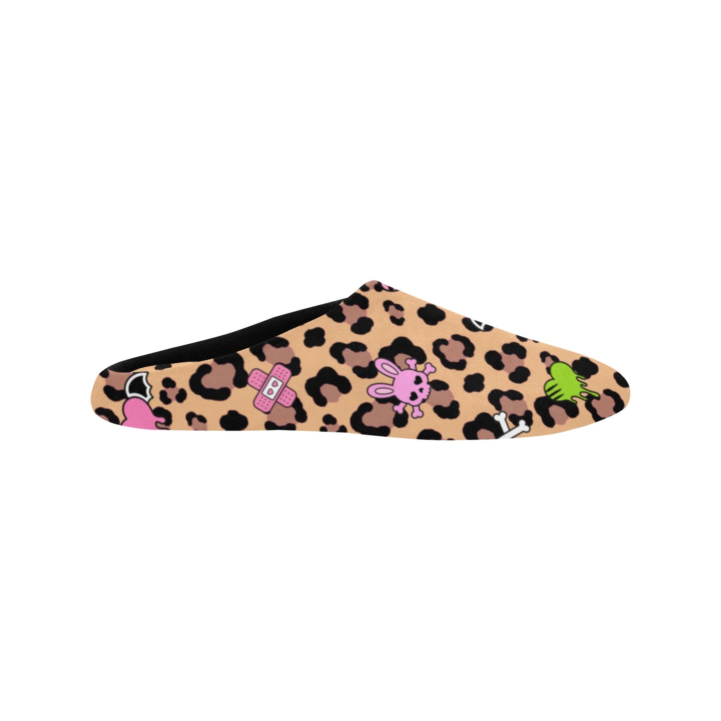 Leopard Scene Kid Charm Plush House Slippers