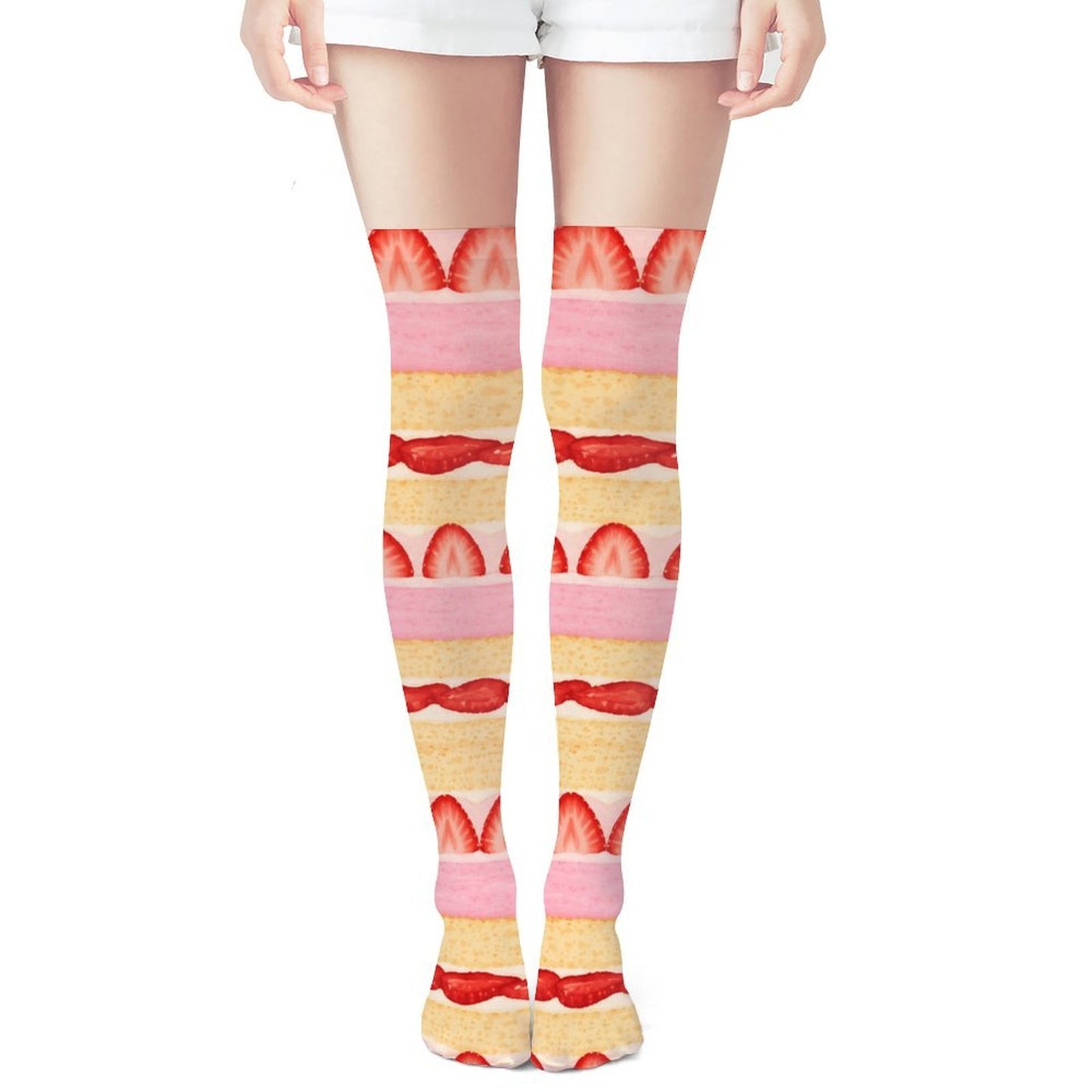 Strawberry Cake Kawaii Long Stockings