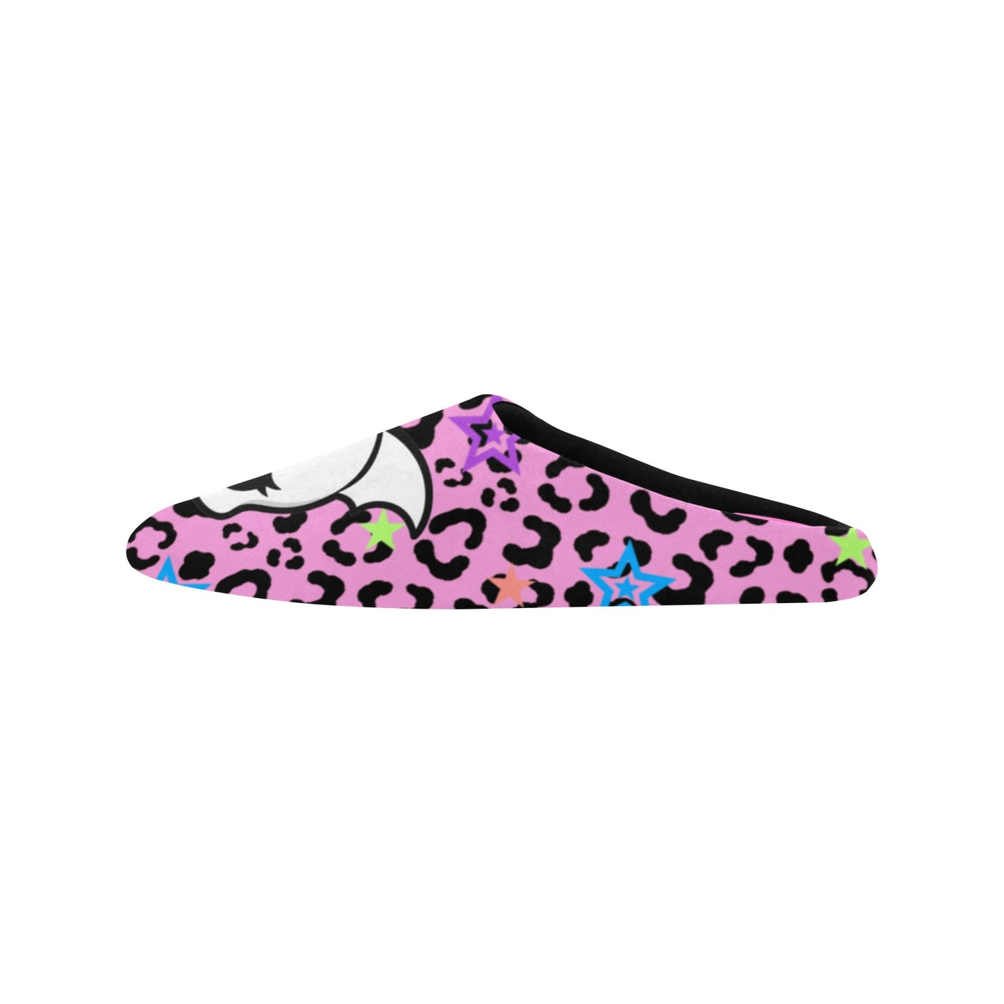 Bat Skull Eye Bow Women's Non-Slip Cotton Slippers (US 5–12)