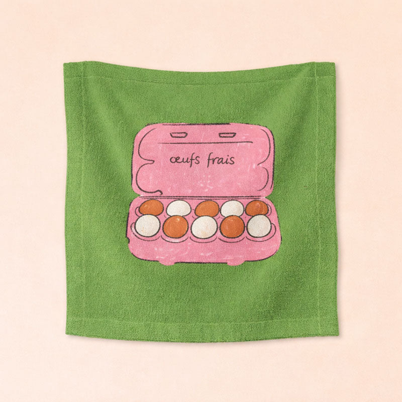 Oeufs Frais Egg Carton Kitchen Towel