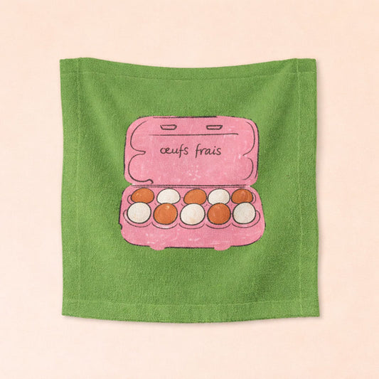 Oeufs Frais Egg Carton Kitchen Towel