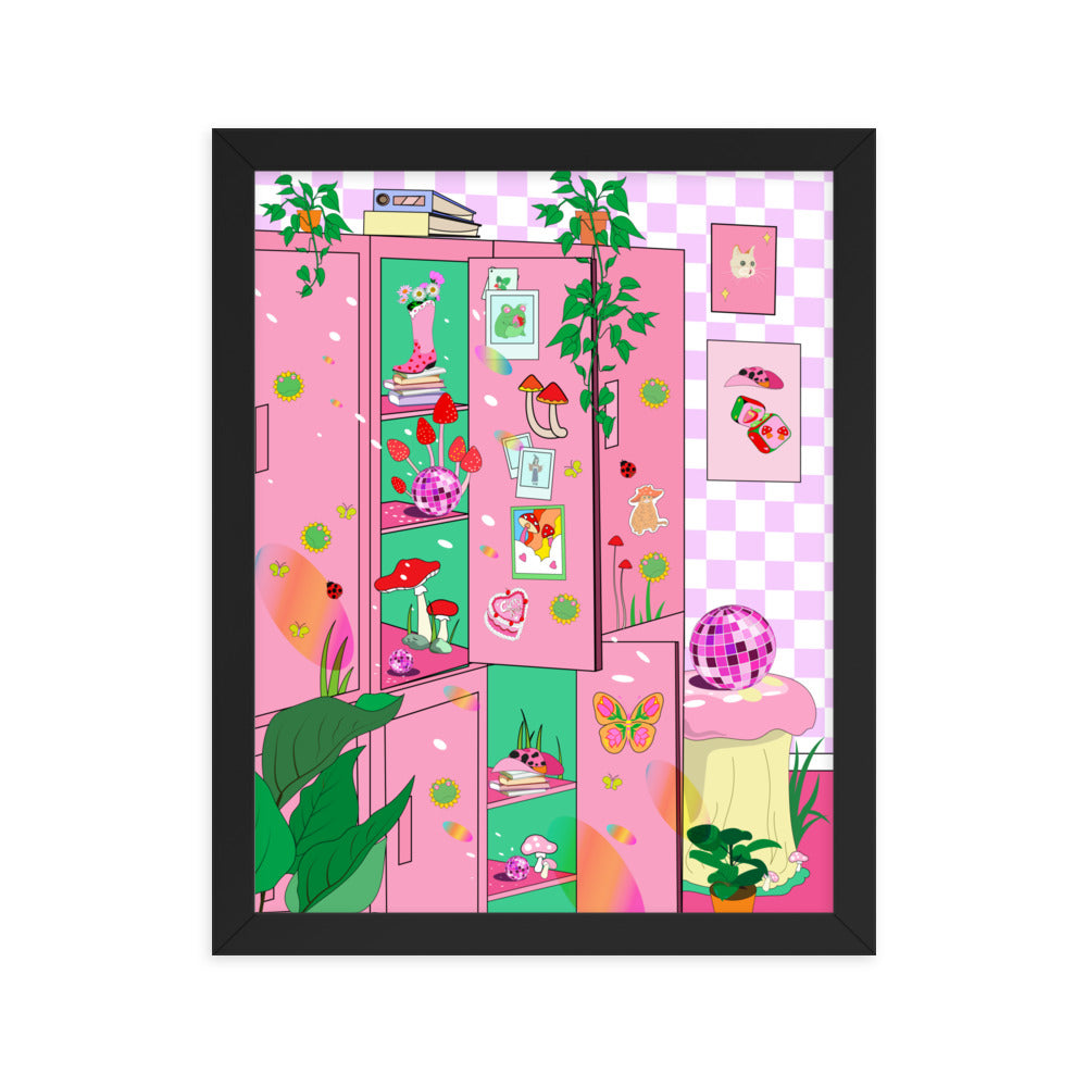 Pinky Shoomate Locker Room Framed poster