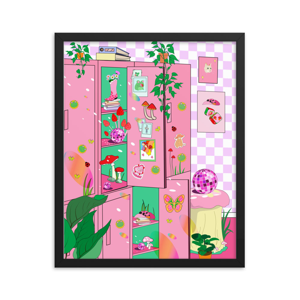 Pinky Shoomate Locker Room Framed poster