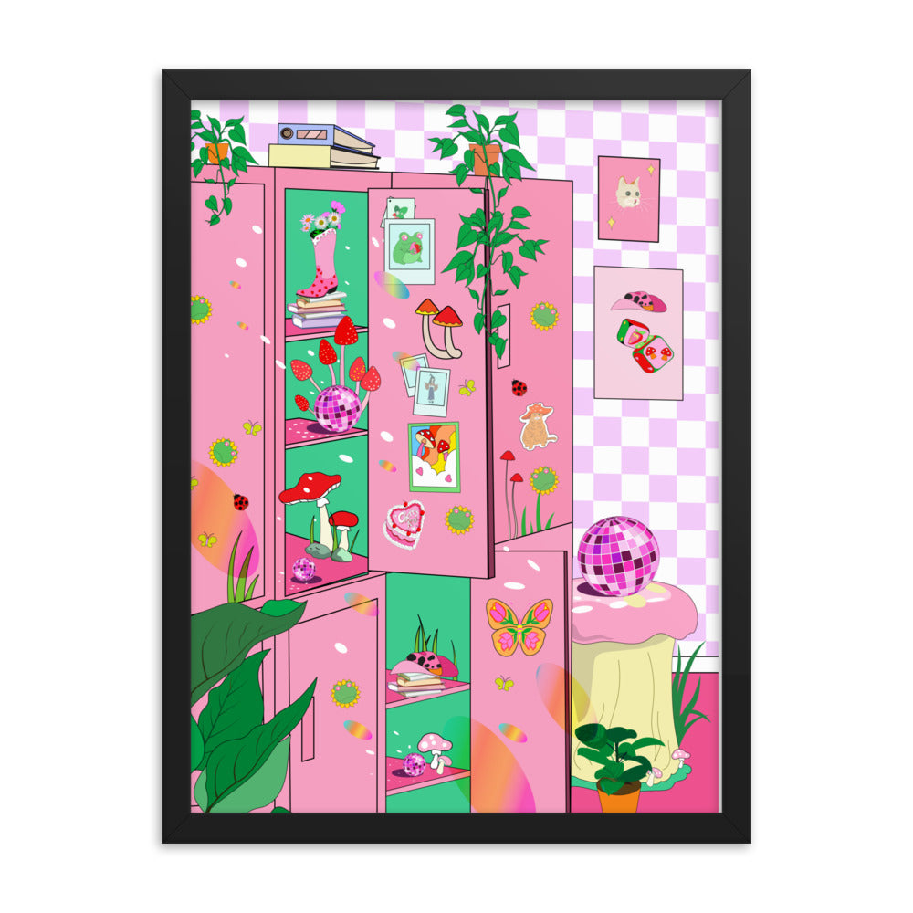 Pinky Shoomate Locker Room Framed poster