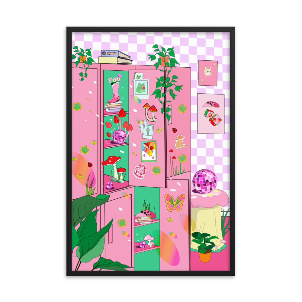 Pinky Shoomate Locker Room Framed poster