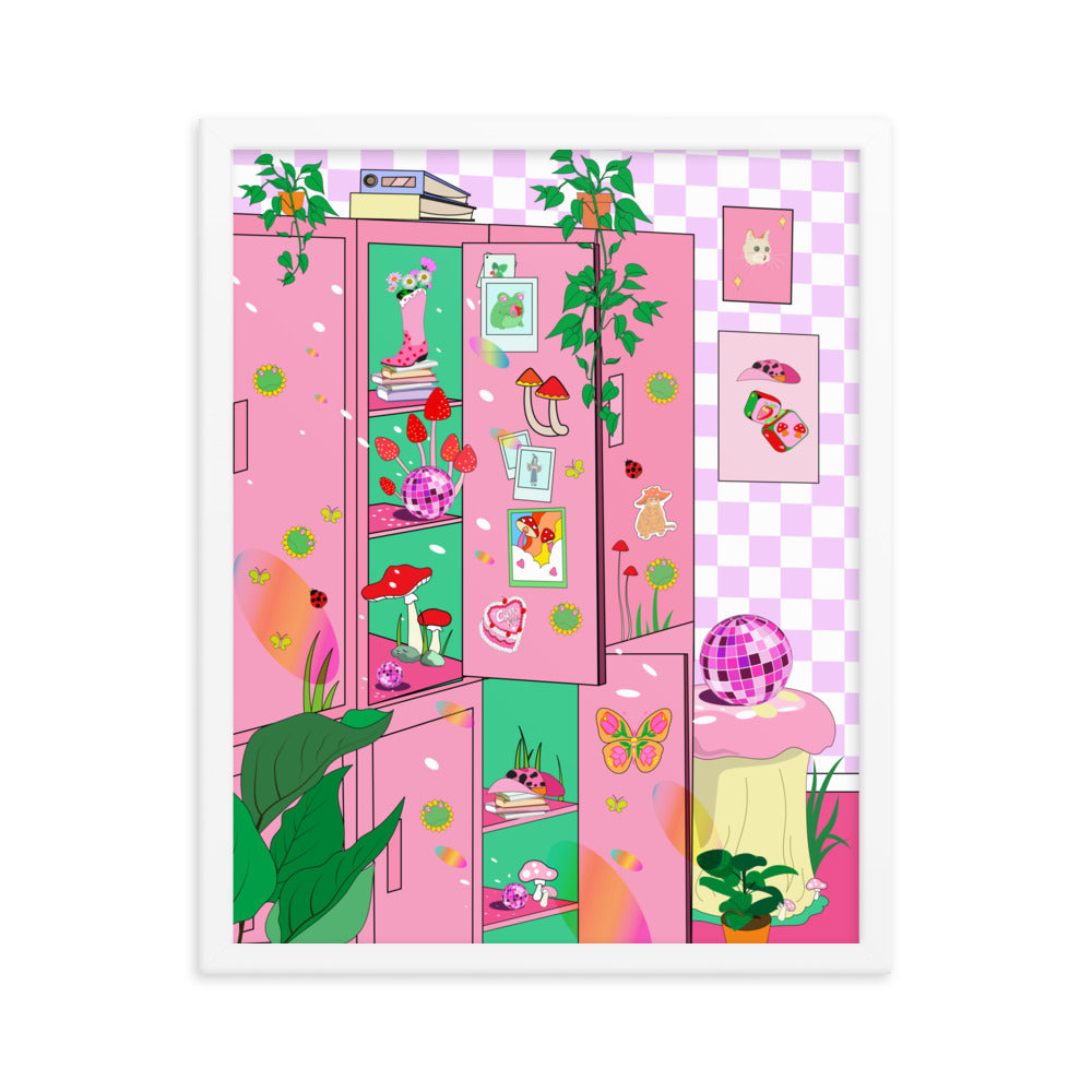 Pinky Shoomate Locker Room Framed poster