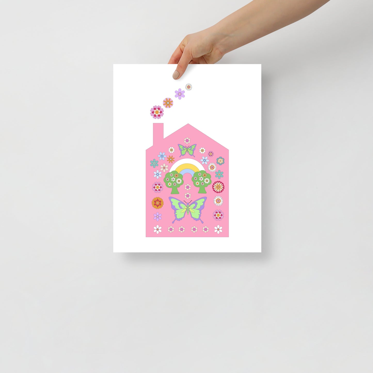 Retro Flower Child Sweet House Poster