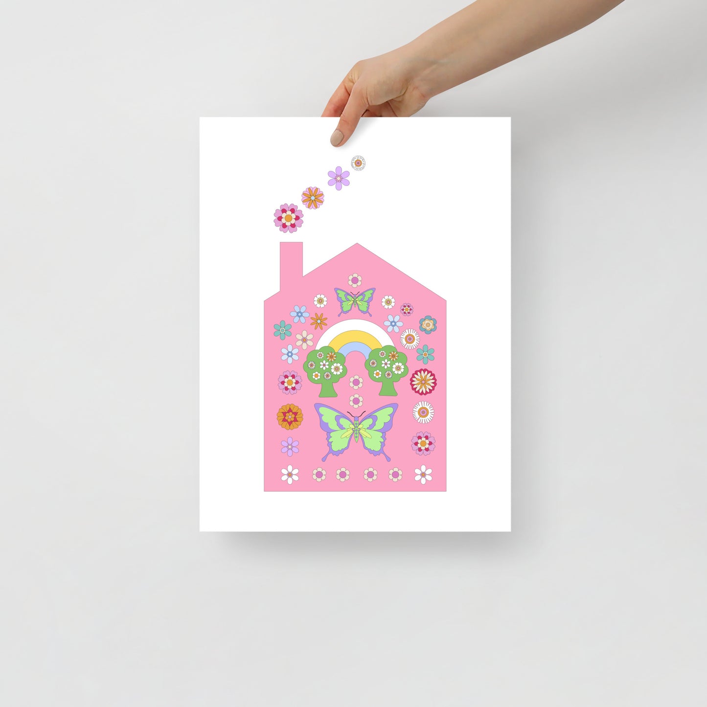 Retro Flower Child Sweet House Poster