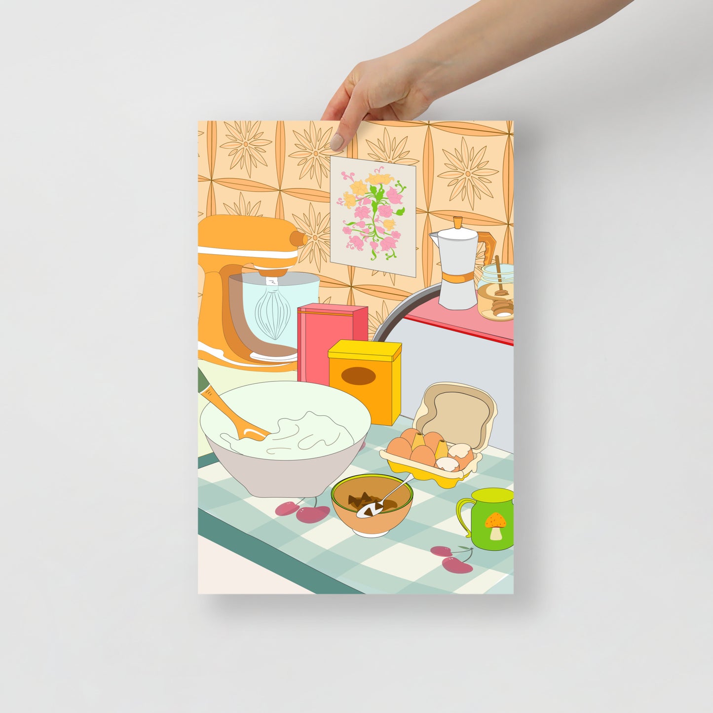 70s Retro Kitchen Poster