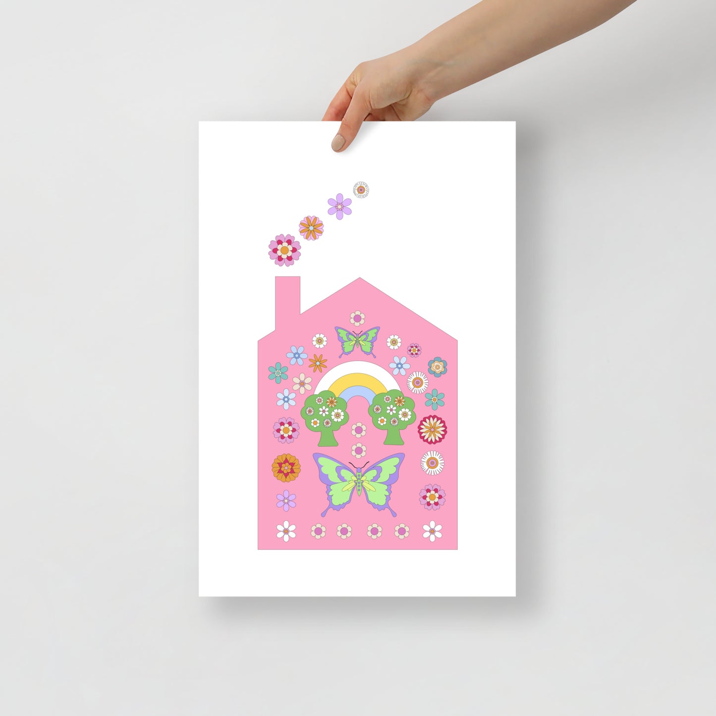 Retro Flower Child Sweet House Poster