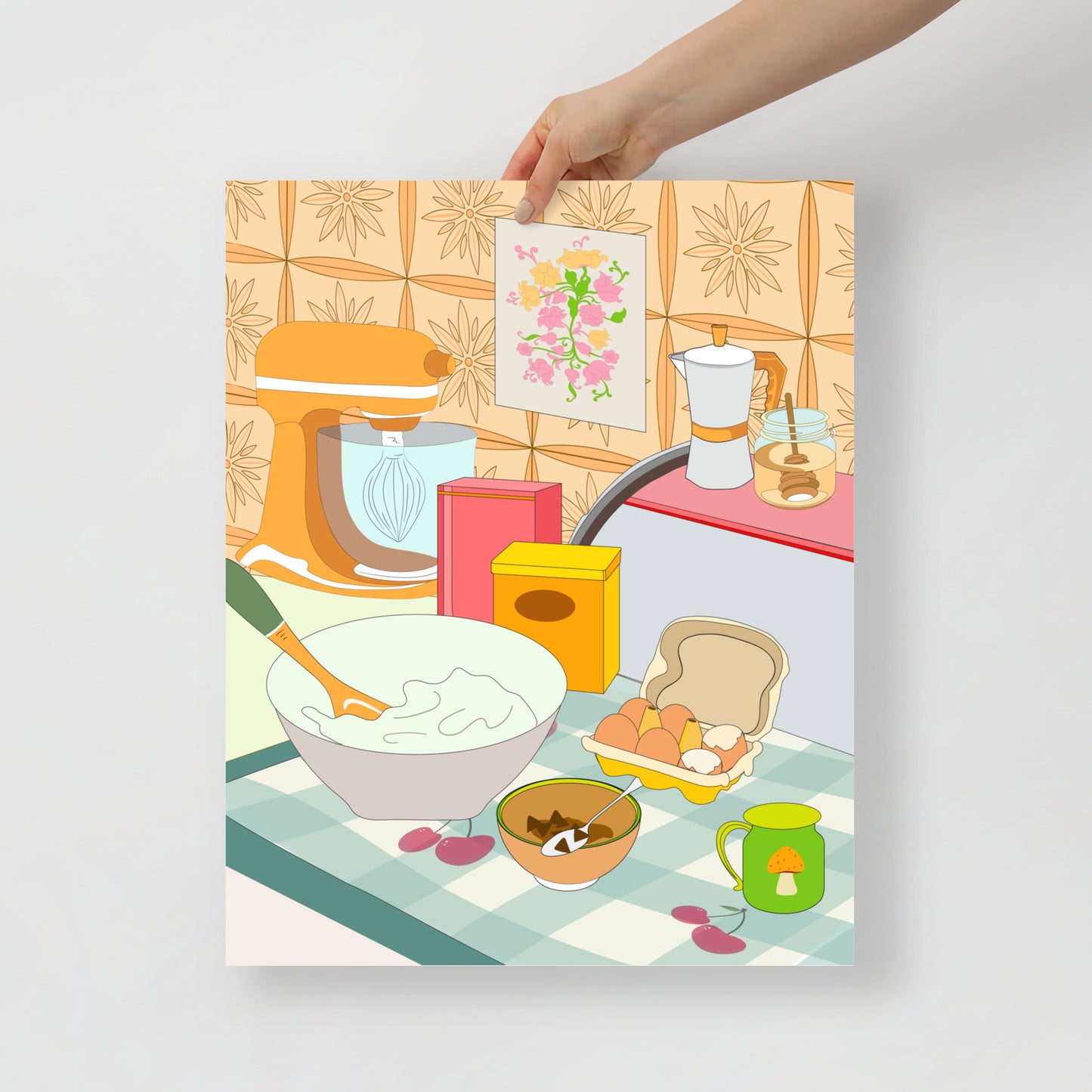 70s Retro Kitchen Poster