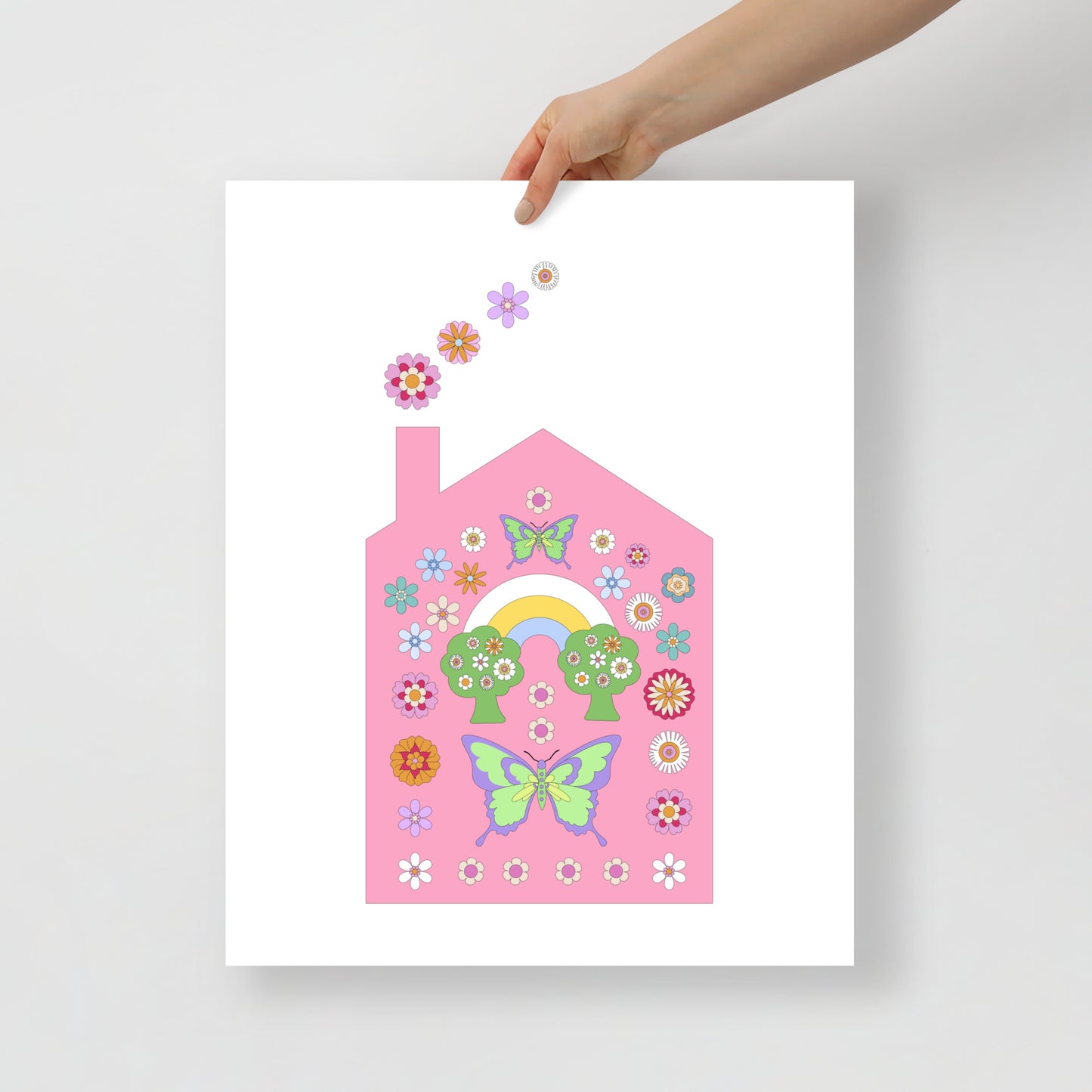 Retro Flower Child Sweet House Poster