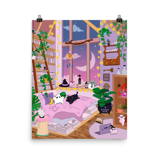 Pastel Witch Spell Room Poster