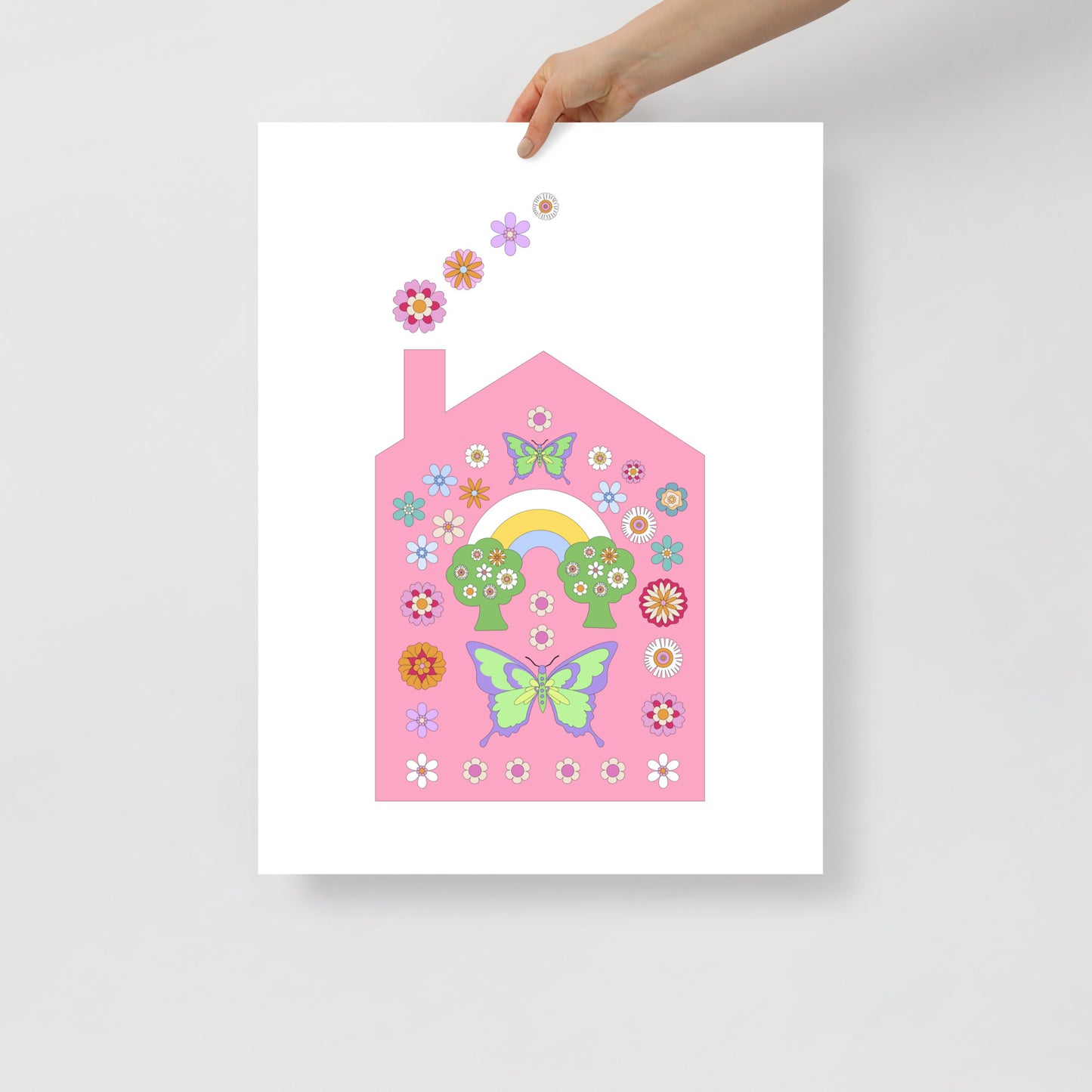 Retro Flower Child Sweet House Poster