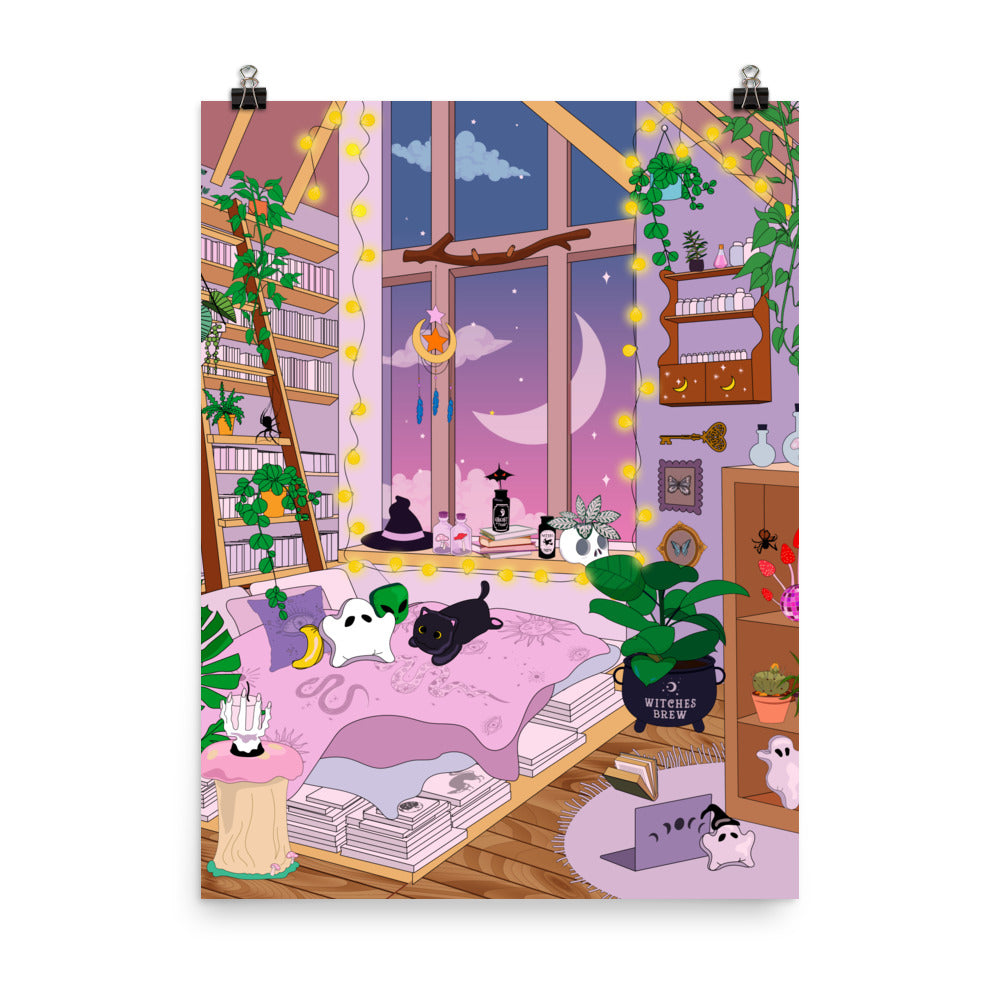 Pastel Witch Spell Room Poster