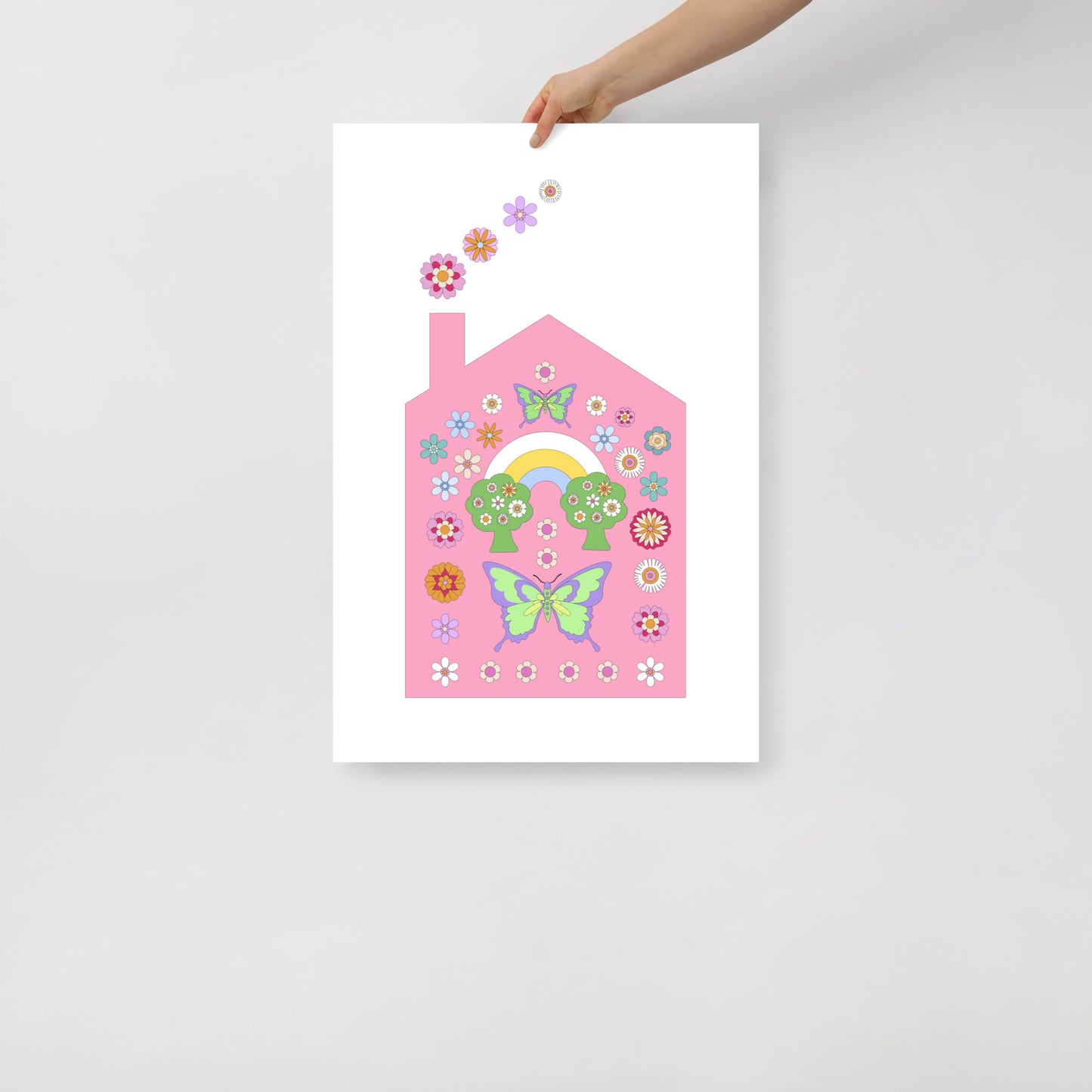 Retro Flower Child Sweet House Poster