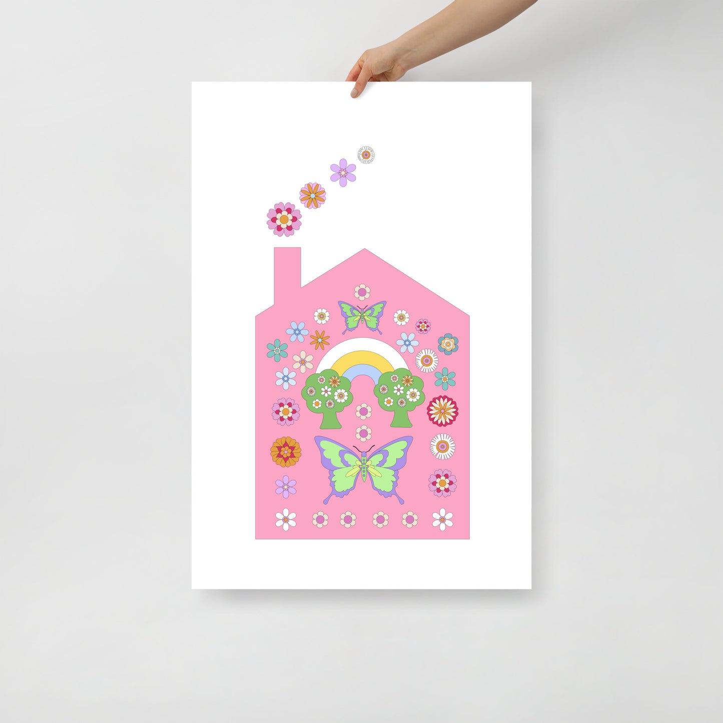 Retro Flower Child Sweet House Poster