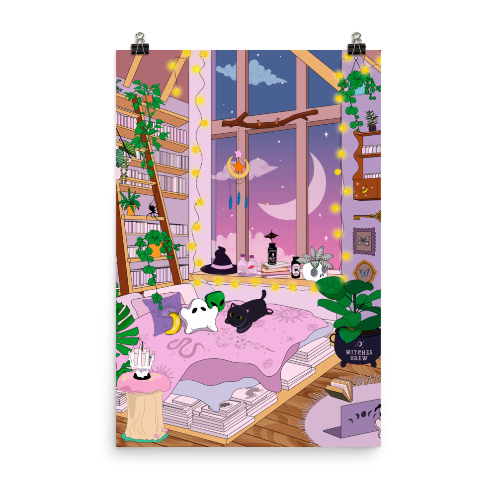 Pastel Witch Spell Room Poster