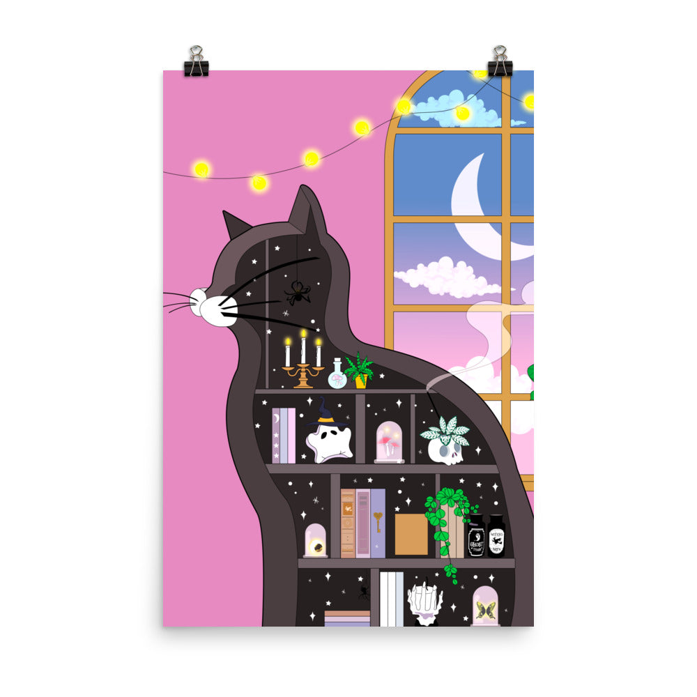 Dreamy Spells and Cat Shelves Poster