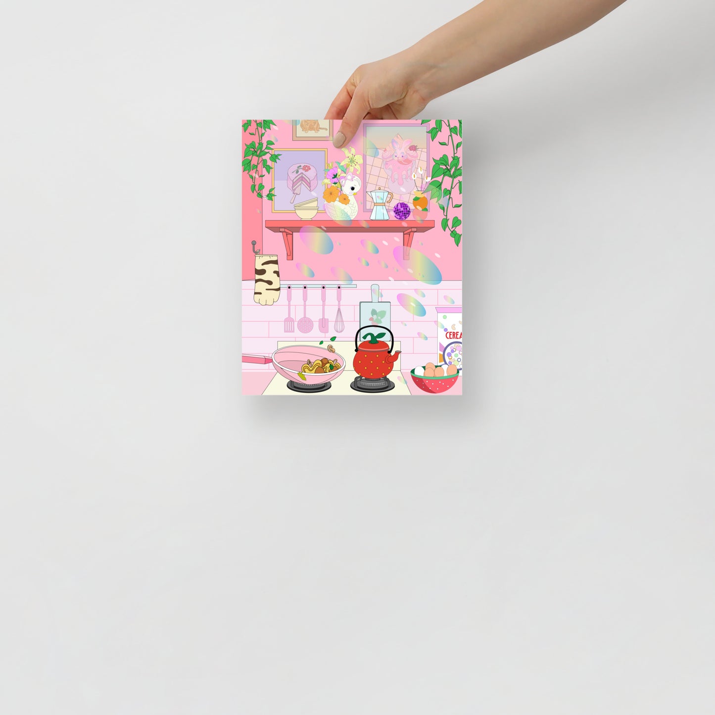 Pink Colorful Kitchen Poster