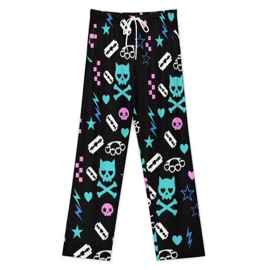 Scene Emo Cat Skull Pajama Pants (S–5XL)