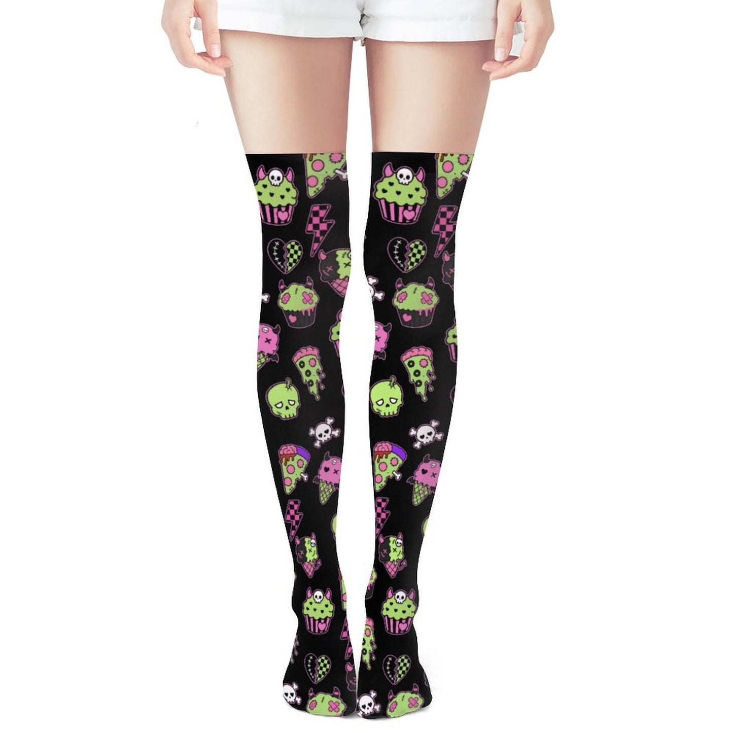 Zombie Sweets Over-The-Knee Stockings