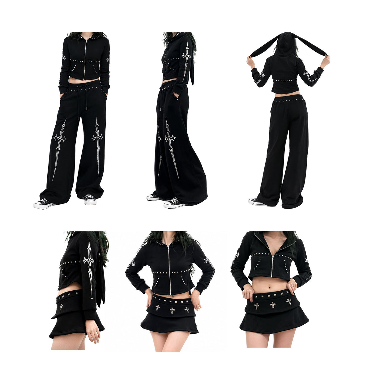 Grunge Bunny Limited Edition Y2K Tracksuit Set | Cotton Fleece