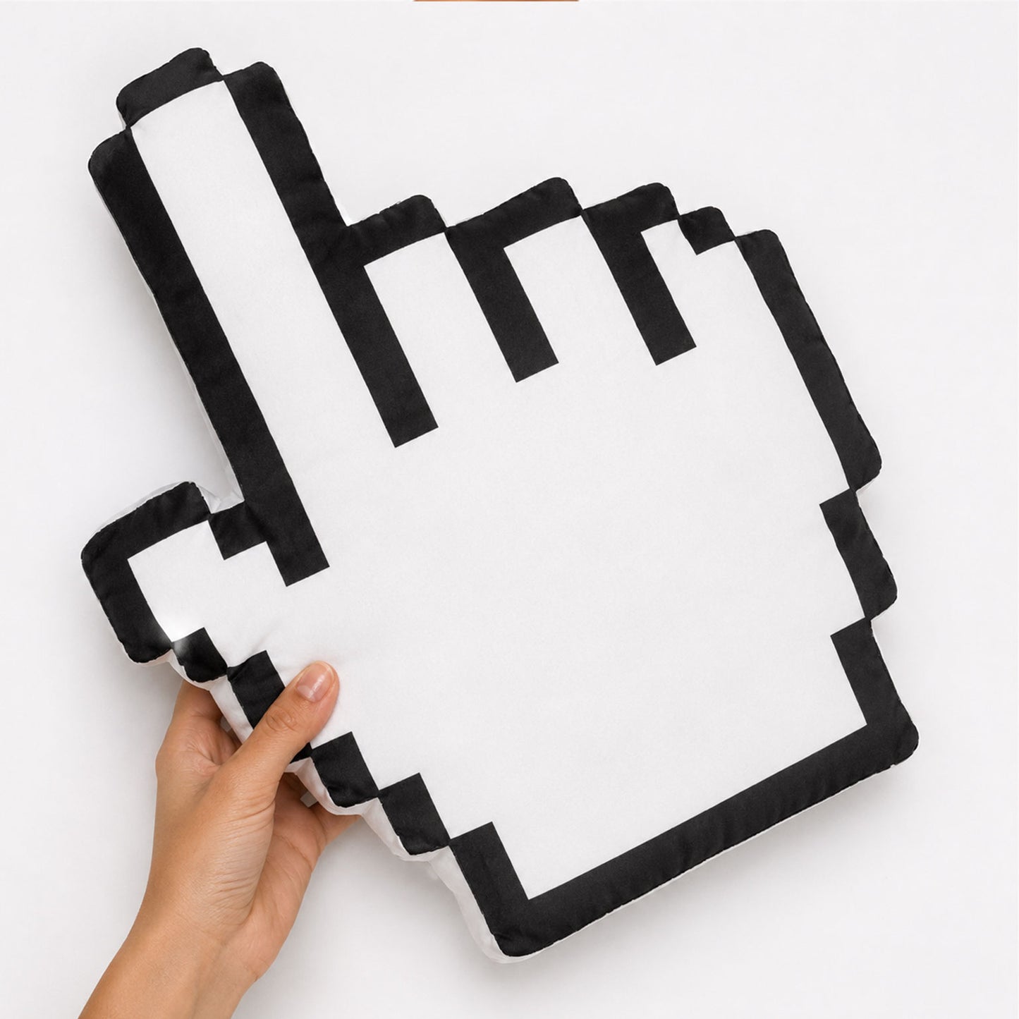 Pixel Hand Cursor Custom Shaped Pillow