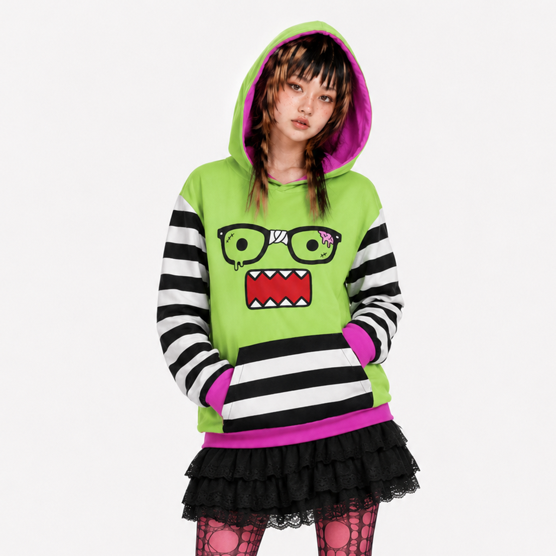 Zombie Nerd Monster Hoodie (2XS to 6XL)