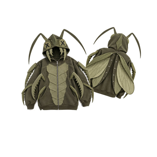 MANTIROACH Mantis Roach Monster Zip Hoodie