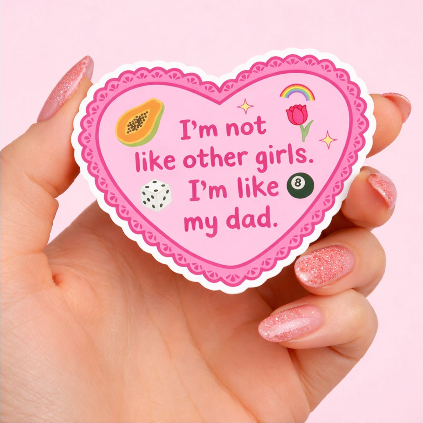 I’m Not Like Other Girls Sticker – Funny Heart Vinyl Decal