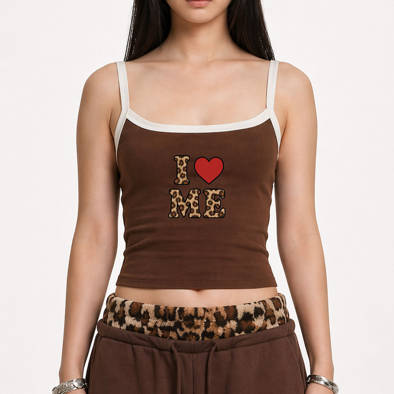 I ♥ ME Leopard Print Baby Tank Top